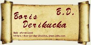 Boris Derikučka vizit kartica